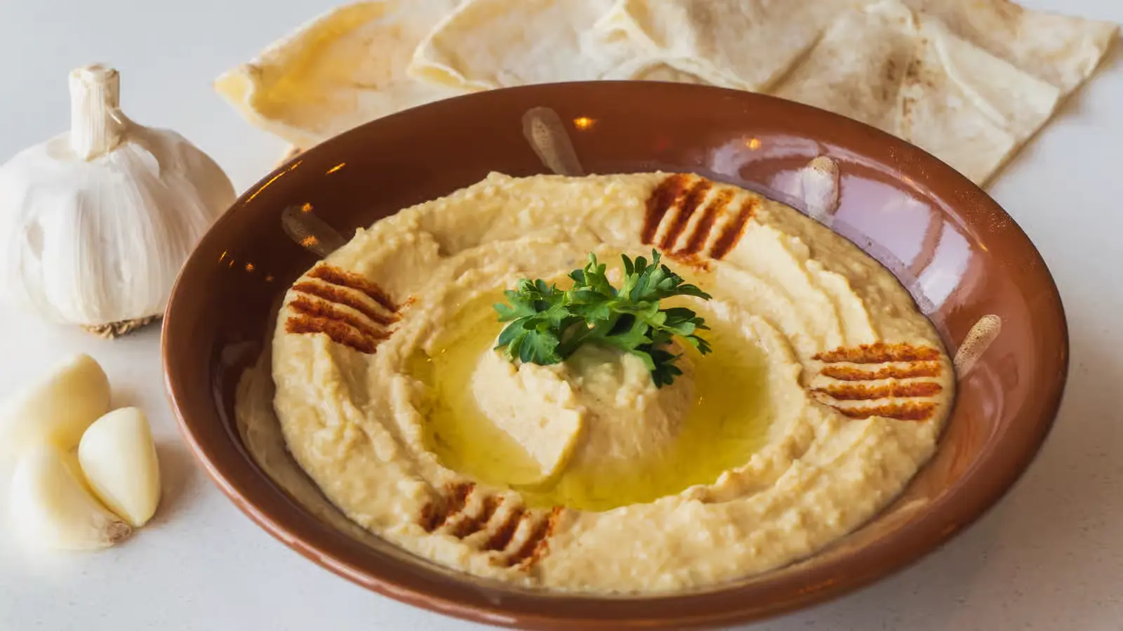 Delicious Hummus at Donair Grill in Calgary, AB